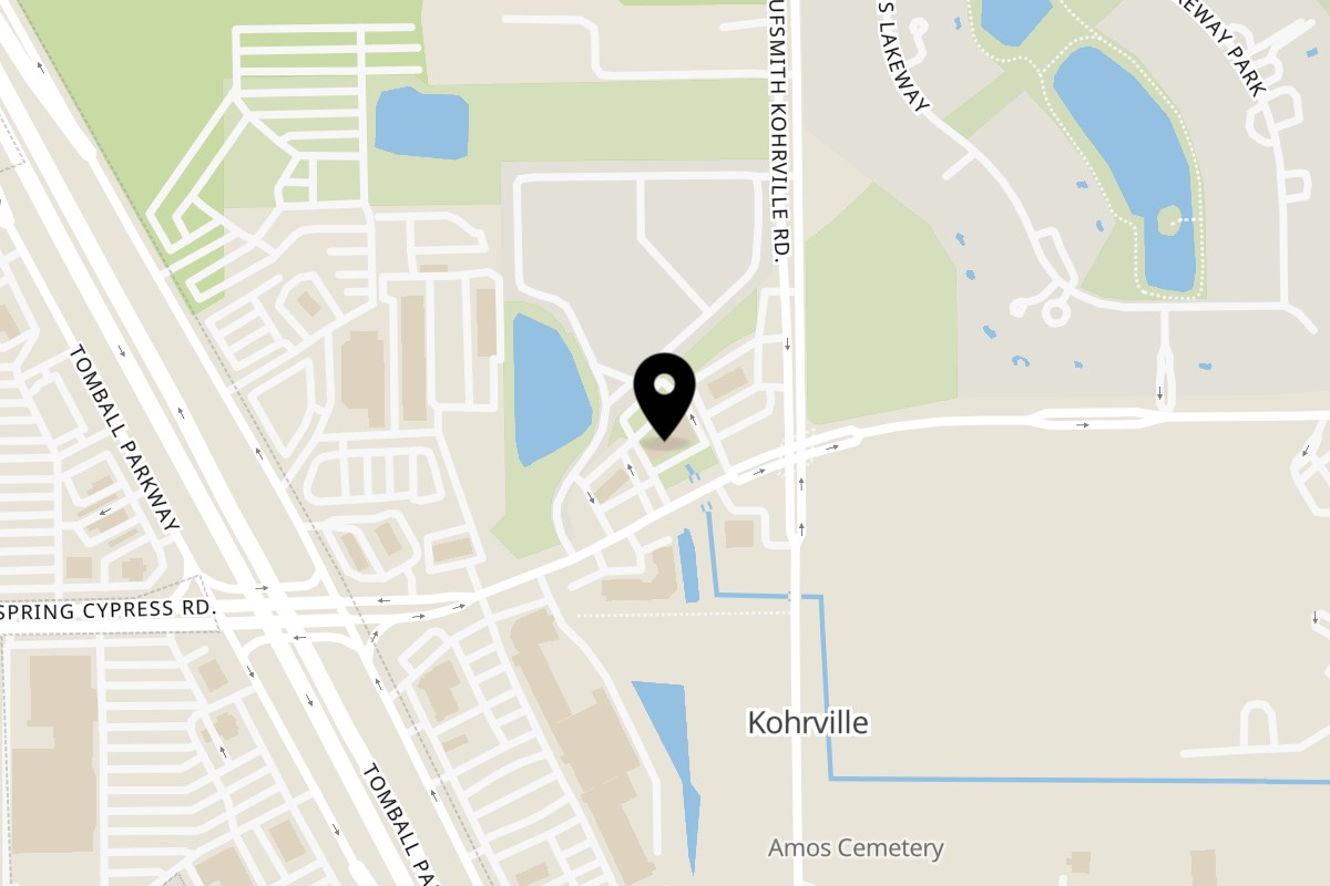Map showing the location of Viva Jalisco Tomball on 10800 Spring Cypress Rd Ste 100 in Tomball